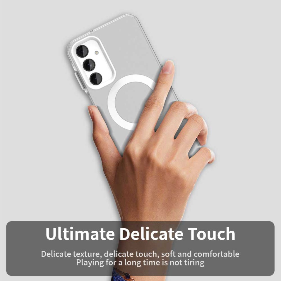 Husa pentru Samsung Galaxy A25 5G, SKYDDAR INOVATION, CandyCase, Magsafe, set cu sticker, Alb - 6