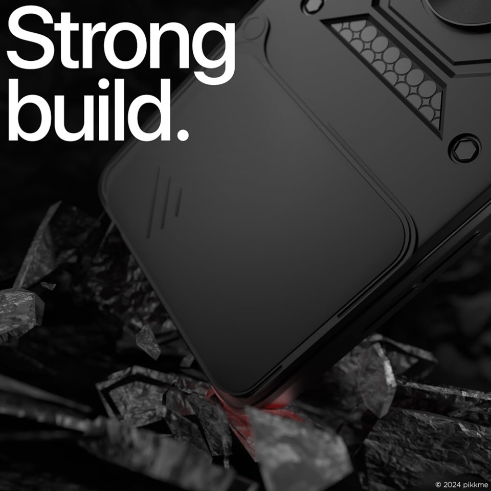 Husa pentru Samsung Galaxy A26 5G, SKYDDAR INNOVATION, CamShield, Inel magnetic, set cu sticker, Auriu - 2 | YEO