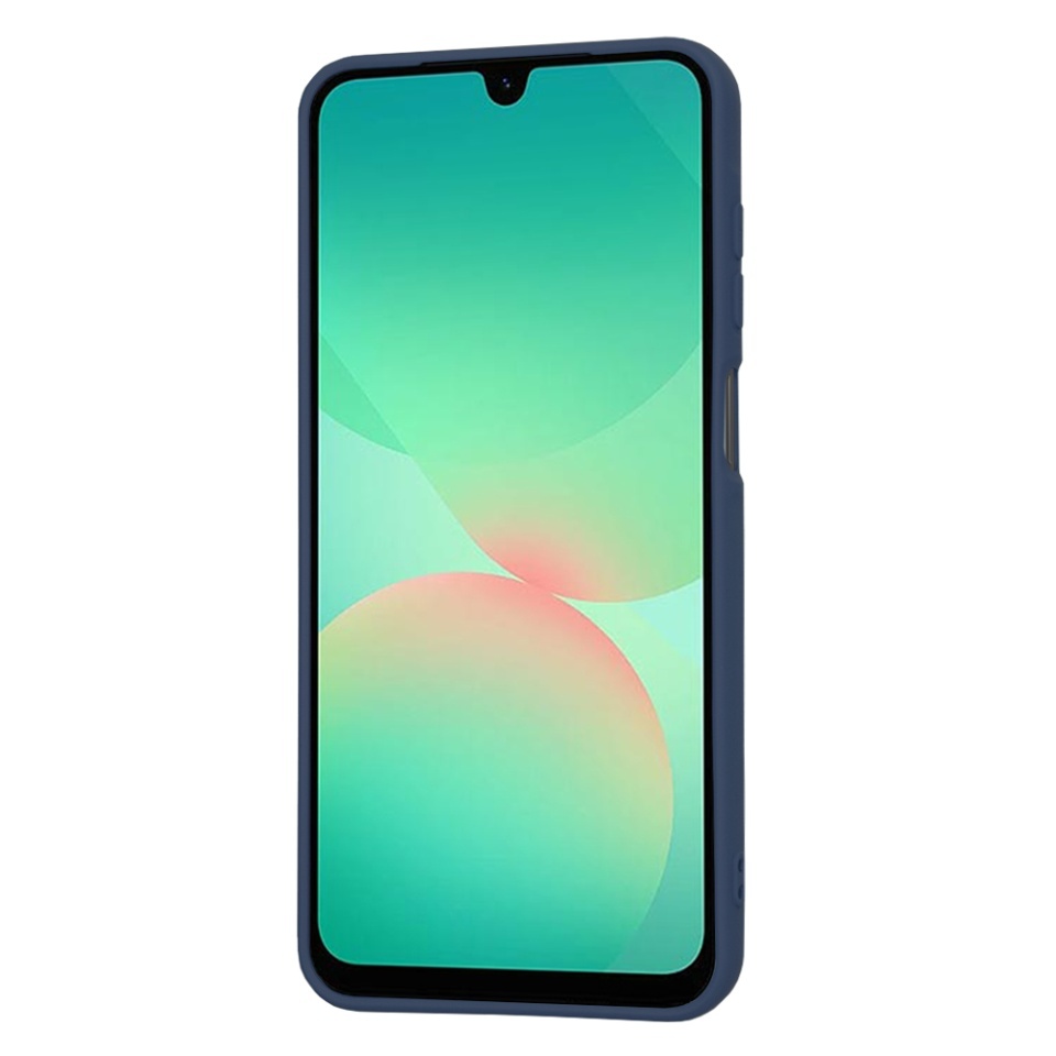 Husa pentru Samsung Galaxy A26 5G, SKYDDAR INNOVATION, din Silicon Catifelat, SoftElegance, set cu sticker, Bleumarin - 1 | YEO