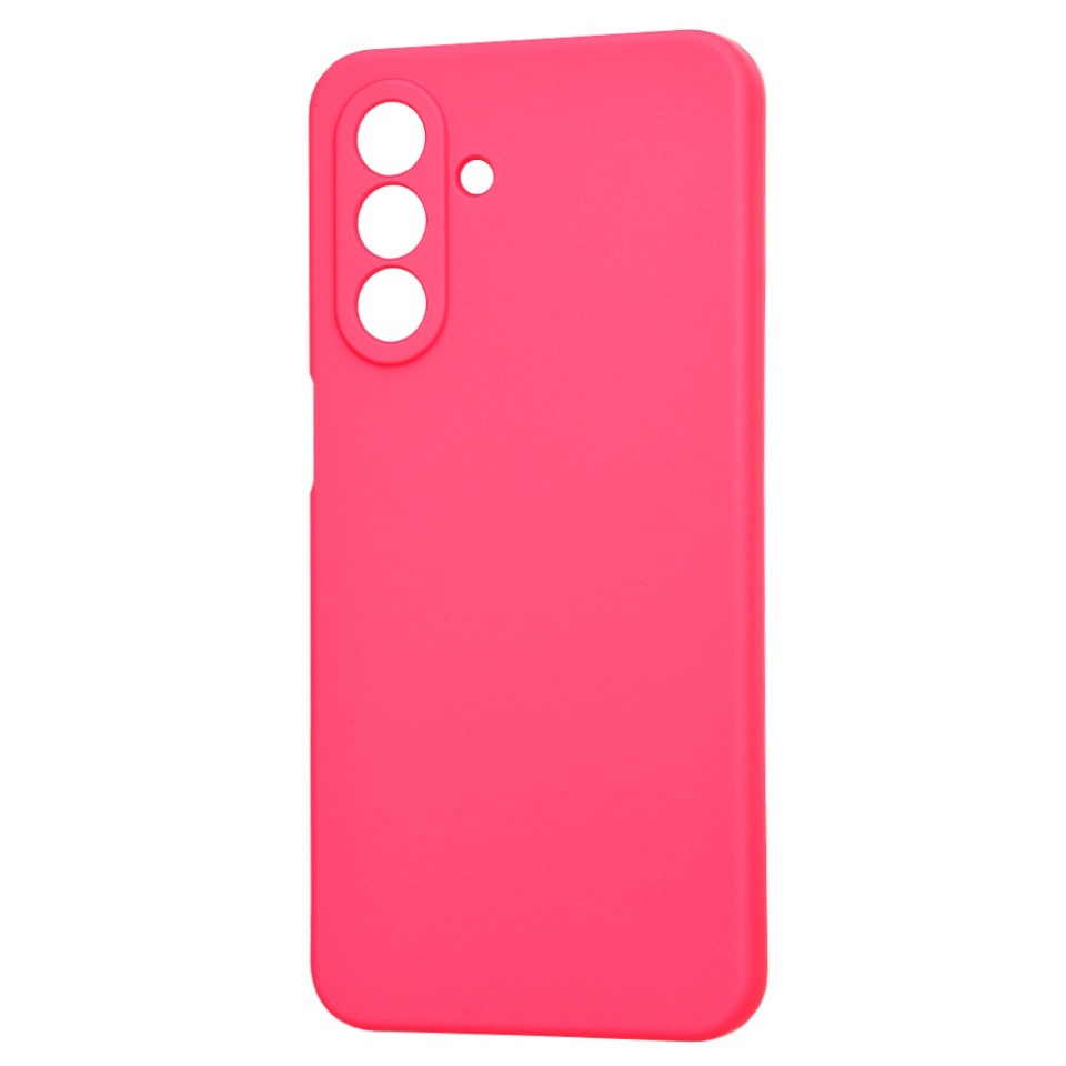 Husa pentru Samsung Galaxy A26 5G, SKYDDAR INNOVATION, din Silicon Catifelat, SoftElegance, set cu sticker, Fucsia - 3 | YEO