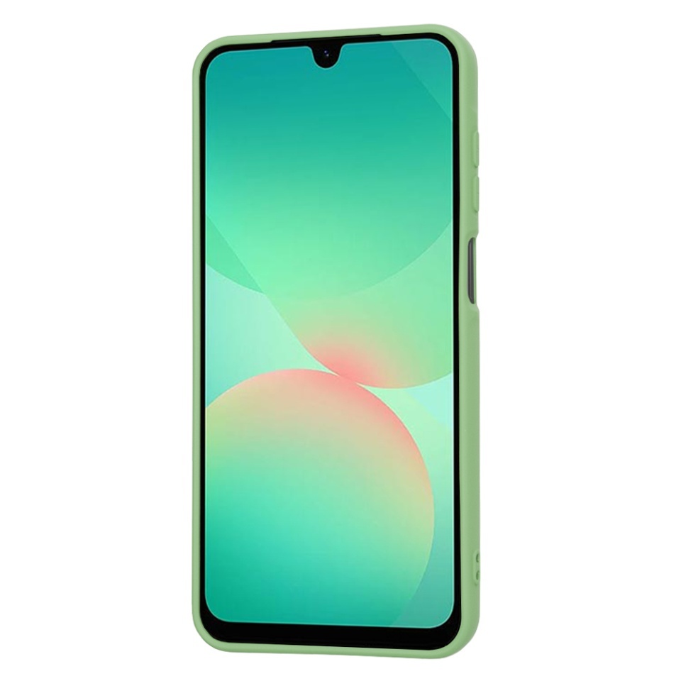 Husa pentru Samsung Galaxy A26 5G, SKYDDAR INNOVATION, din Silicon Catifelat, SoftElegance, set cu sticker, Verde deschis - 1 | YEO