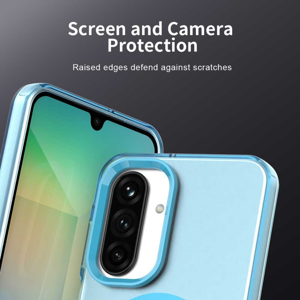Husa pentru Samsung Galaxy A26 5G, SKYDDAR INOVATION, CandyCase, Magsafe, set cu sticker, Albastru - 3 | YEO