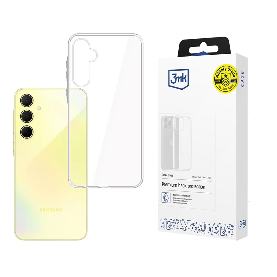 Husa pentru Samsung Galaxy A35 5G, din silicon, 3mk Clear Case, Transparent