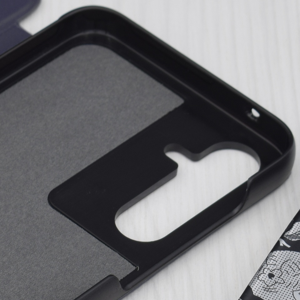 Husa pentru Samsung Galaxy A35 5G, SKYDDAR INNOVATION, eFold, tip carte, Albastru, set cu sticker - 2 | YEO