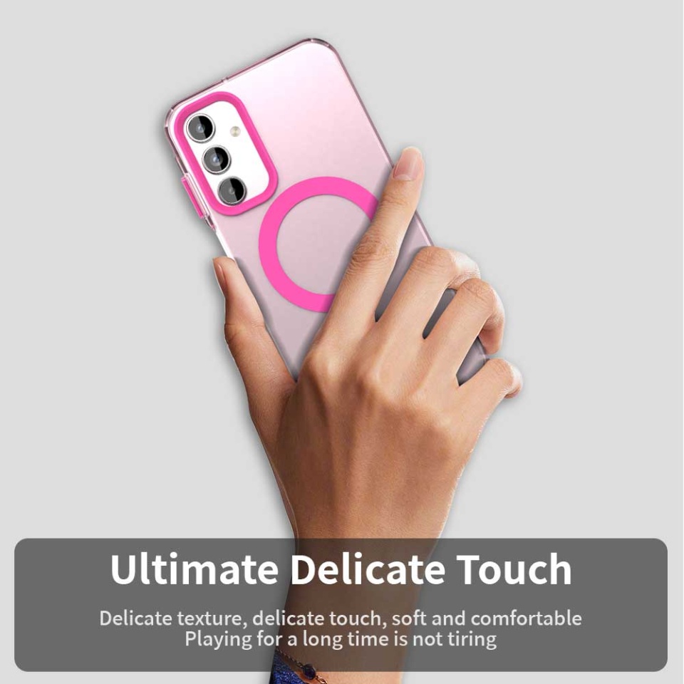 Husa pentru Samsung Galaxy A35 5G, SKYDDAR INOVATION, CandyCase, Magsafe, set cu sticker, Roz - 1 | YEO