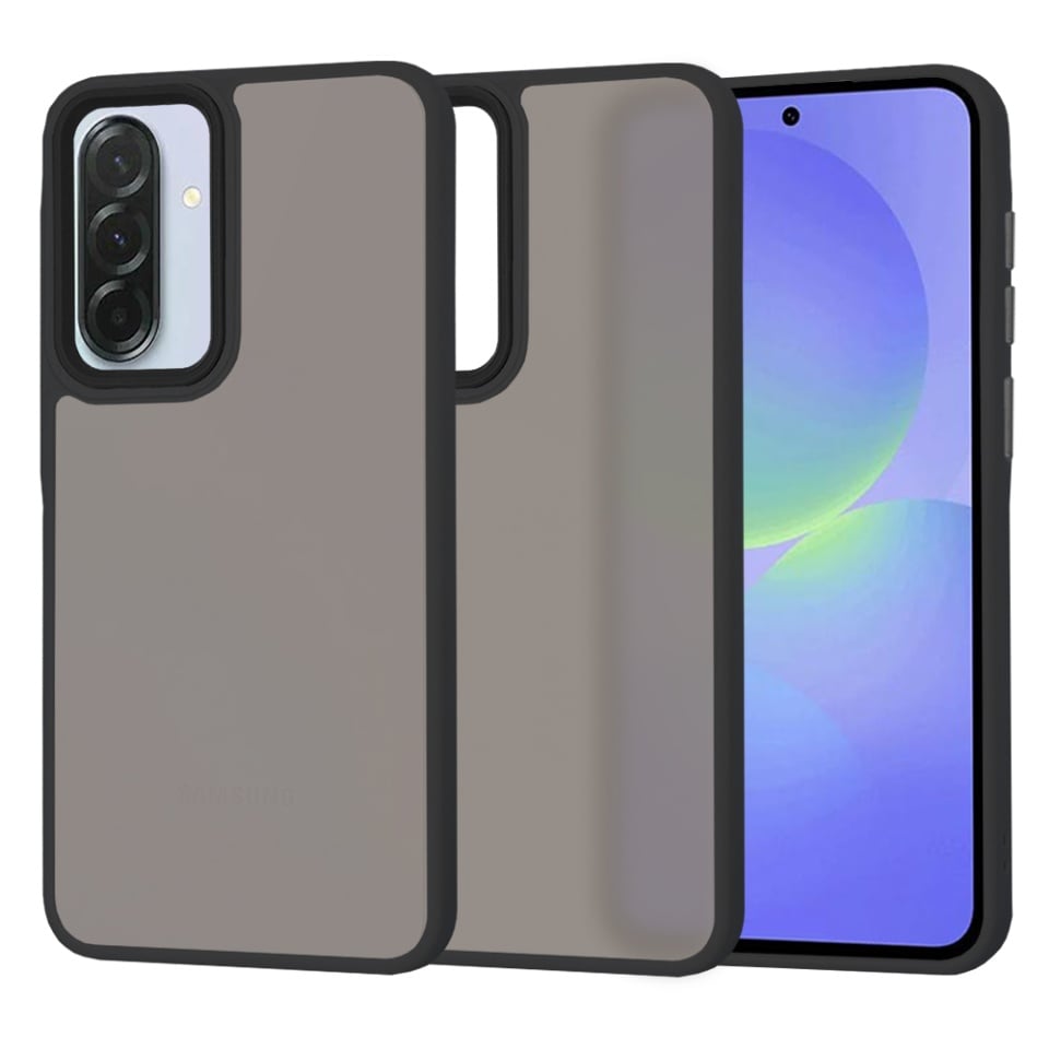 Husa pentru Samsung Galaxy A36 5G, SKYDDAR INNOVATION, HaloFrost, AntiSoc, Negru, set cu sticker