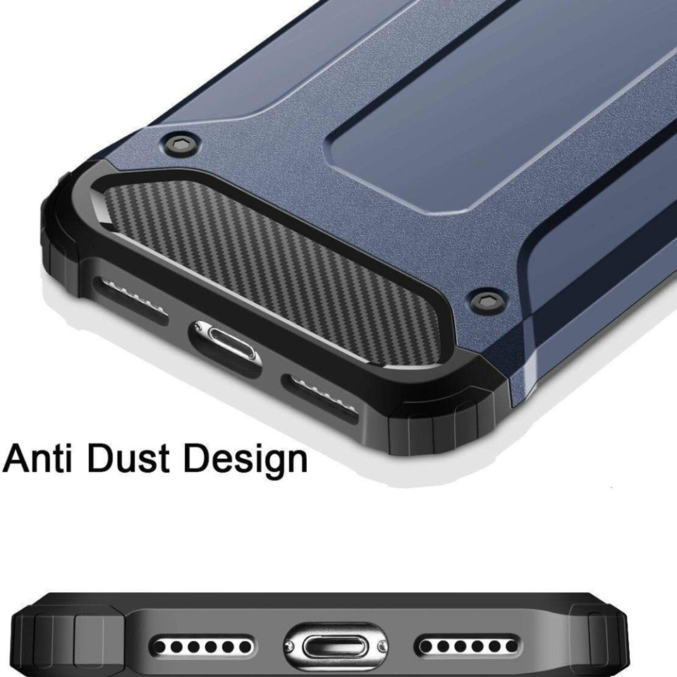Husa pentru Samsung Galaxy A40, SKYDDAR INNOVATION, Hybrid Armor, din Plastic Dur, Margini Cauciucate, Antisoc, set cu sticker, Negru - 2 | YEO