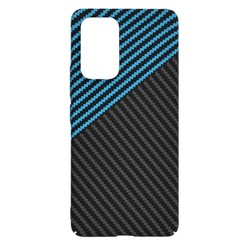 Husa pentru Samsung Galaxy A53 5G, Finisaj Premium cu Textura de Carbon, Design Elegant, SKDR CarbonFlex - Bleu - 3 | YEO