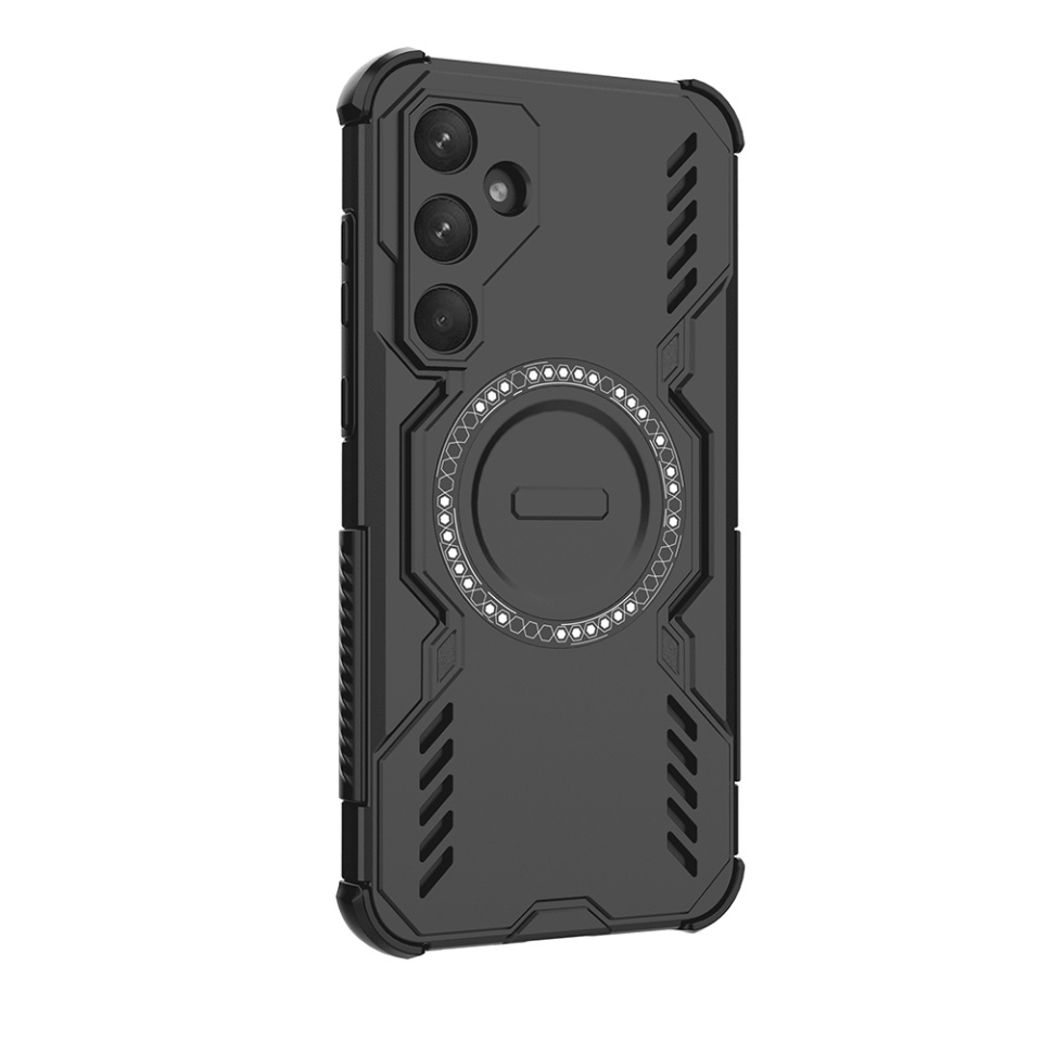 Husa pentru Samsung Galaxy A55 5G, SKYDDAR INOVATION, ArmorMag, Magsafe, set cu sticker, Negru - 3 | YEO