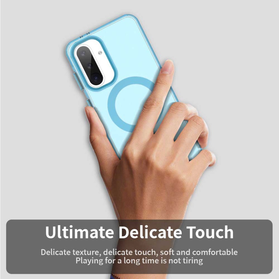 Husa pentru Samsung Galaxy A56 5G, SKYDDAR INOVATION, CandyCase, Magsafe, set cu sticker, Albastru - 3 | YEO