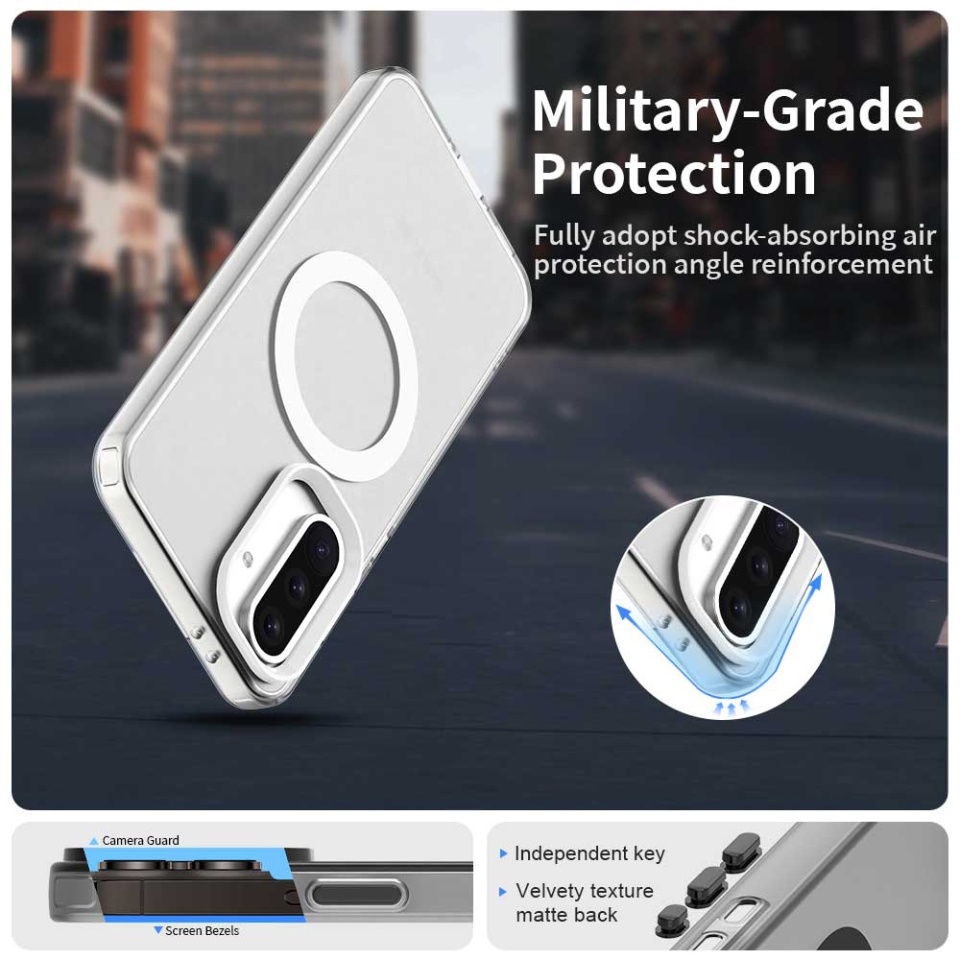 Husa pentru Samsung Galaxy A56 5G, SKYDDAR INOVATION, CandyCase, Magsafe, set cu sticker, Alb - 1 | YEO