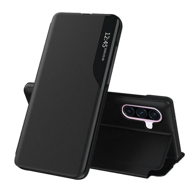 Husa pentru Samsung Galaxy A56 5G tip carte, Eco View Leather - Negru