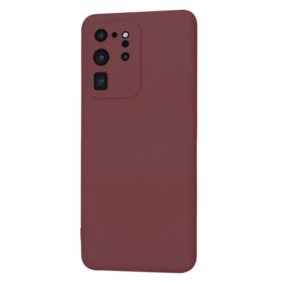 Husa pentru Samsung Galaxy S20 Ultra 5G / Galaxy S20 Ultra din Silicon Catifelat, Protectie Premium, Skyddar SoftElegance - Bordo - 3 | YEO