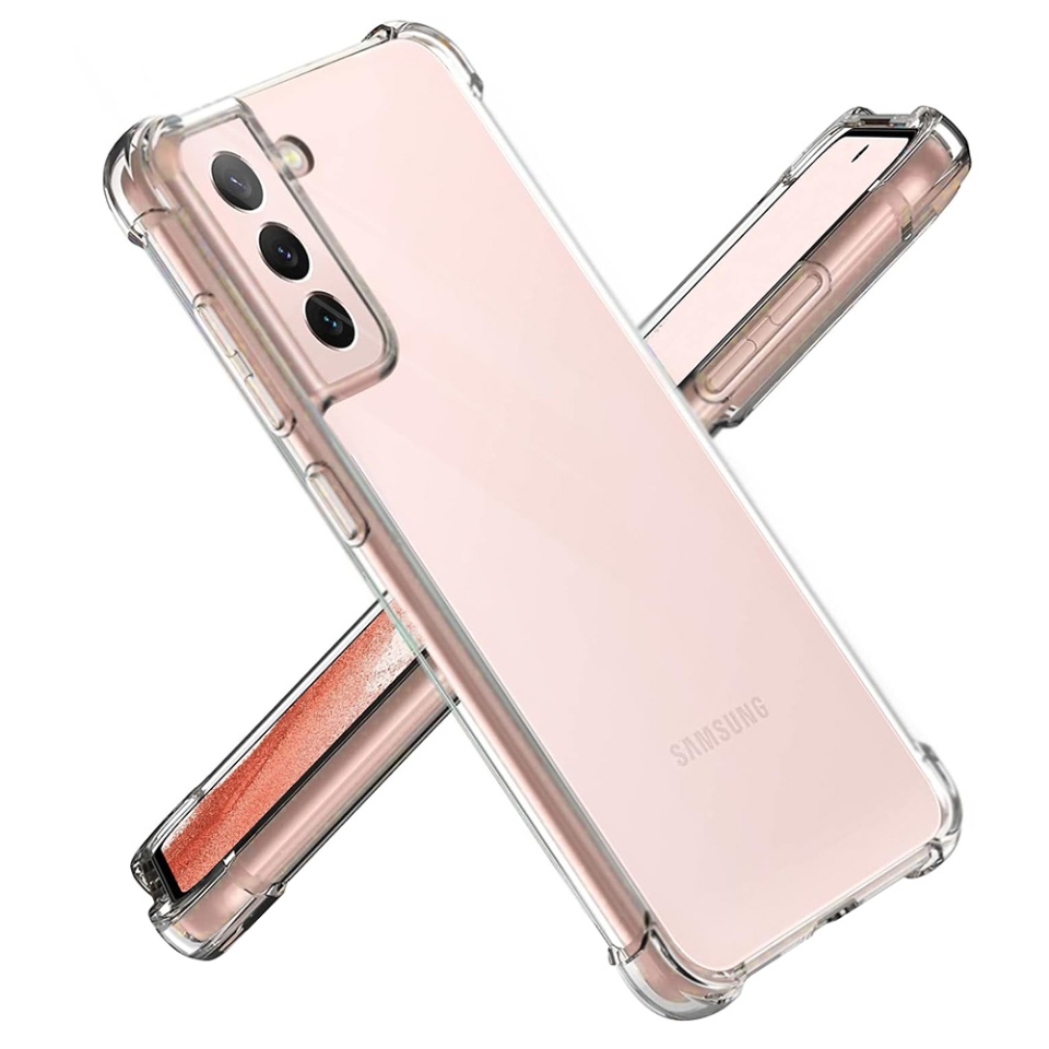 Husa pentru Samsung Galaxy S21 5G , SKYDDAR INNOVATION, Shockproof Clear din Silicon Slim, Transparenta, set cu sticker