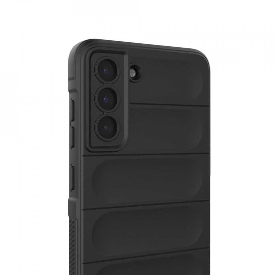 Husa pentru Samsung Galaxy S21 FE 5G eleganta, din silicon mat, SKDR Vogue - Negru - 2 | YEO