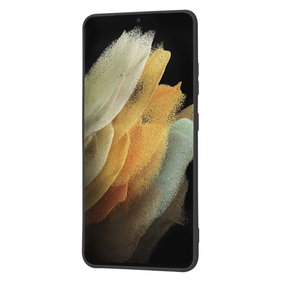 Husa pentru Samsung Galaxy S21 Ultra 5G din Silicon Catifelat, Protectie Premium, Skyddar SoftElegance - Negru - 2 | YEO