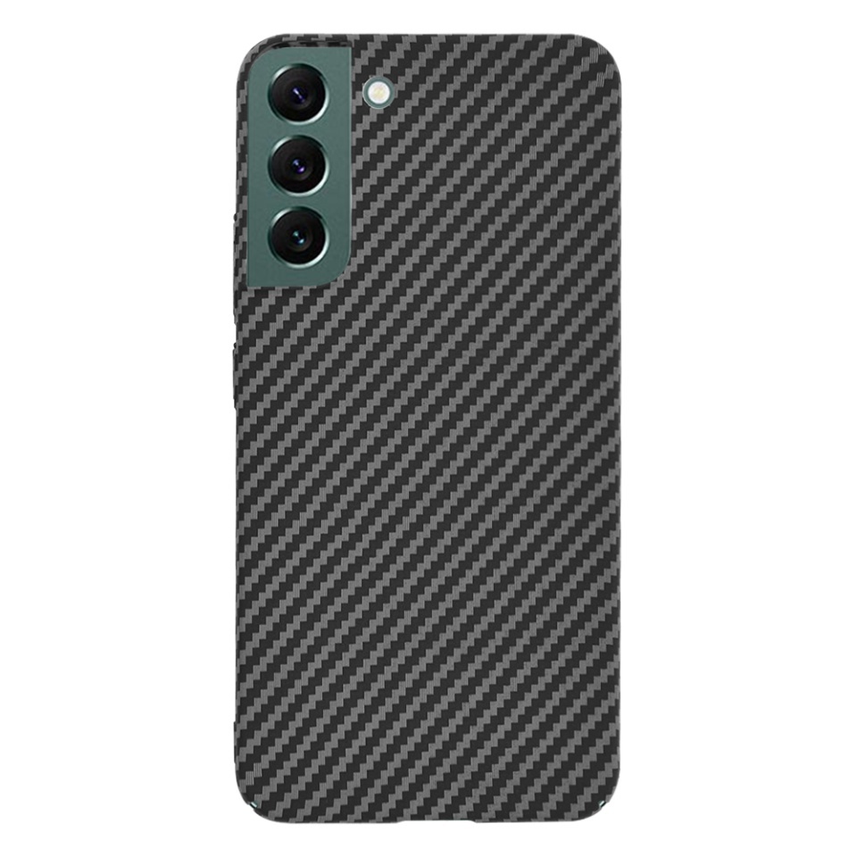 Husa pentru Samsung Galaxy S22 Plus 5G, SKYDDAR INNOVATION, textura carbon, Carbonite FiberShell, set cu sticker, Negru, - 2 | YEO