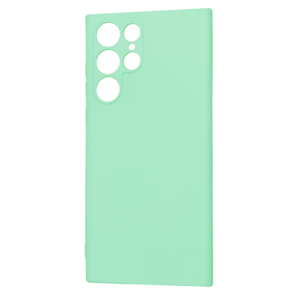 Husa pentru Samsung Galaxy S22 Ultra 5G din Silicon Catifelat, Protectie Premium, Skyddar SoftElegance MagSafe - Verde deschis - 3 | YEO