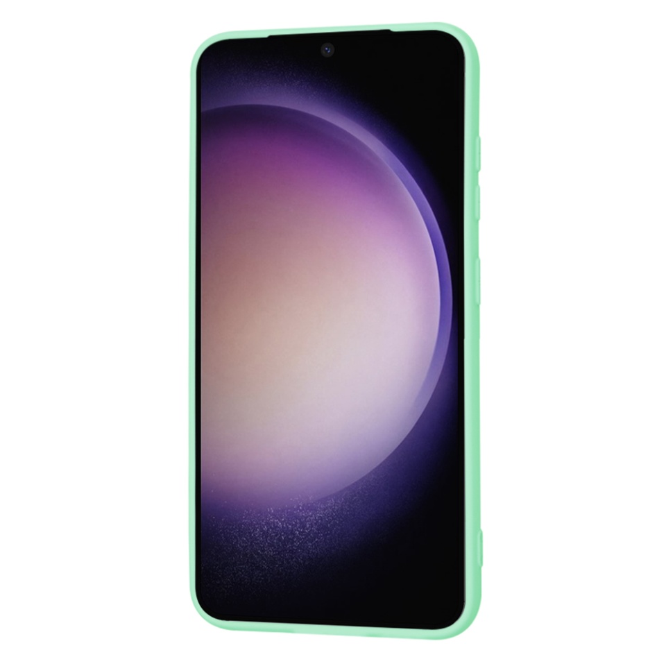 Husa pentru Samsung Galaxy S23 din Silicon Catifelat, Protectie Premium, Skyddar SoftElegance MagSafe - Verde deschis - 1 | YEO