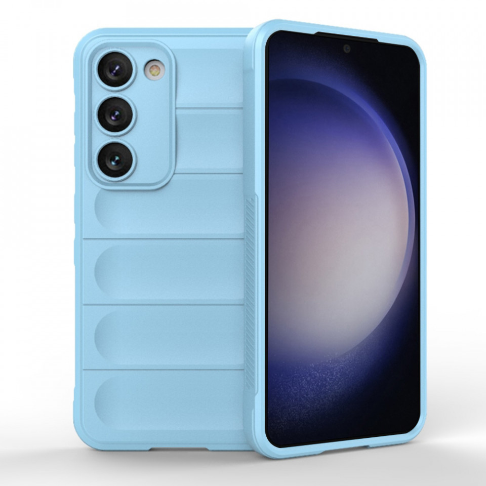 Husa pentru Samsung Galaxy S23 eleganta, din silicon mat, SKDR Vogue - Bleu