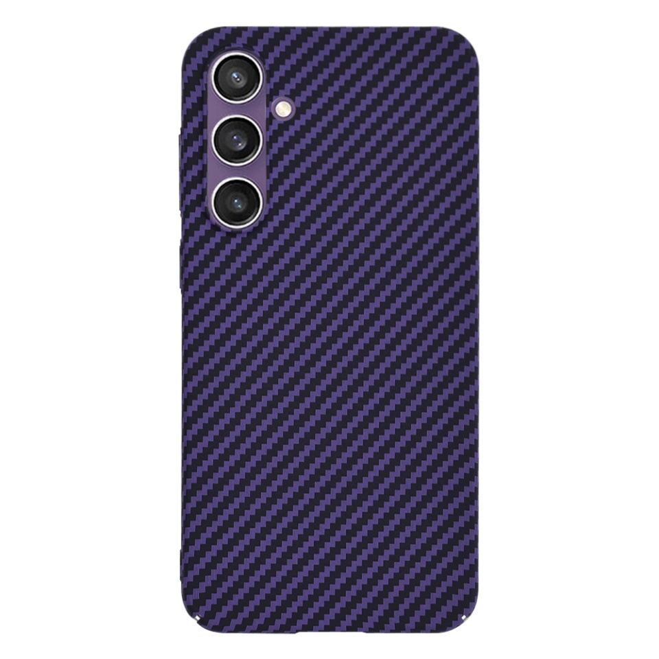Husa pentru Samsung Galaxy S23 FE, Finisaj Premium cu Textura de Carbon, Design Elegant, SKDR CarbonFlex - Mov - 3 | YEO