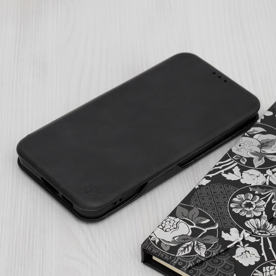 Husa pentru Samsung Galaxy S23 FE, SKYDDAR INNOVATION, Safe Wallet tip carte din Piele Ecologica, Suport Carduri, Inchidere Magnetica, Negru, set cu sticker - 3 | YEO