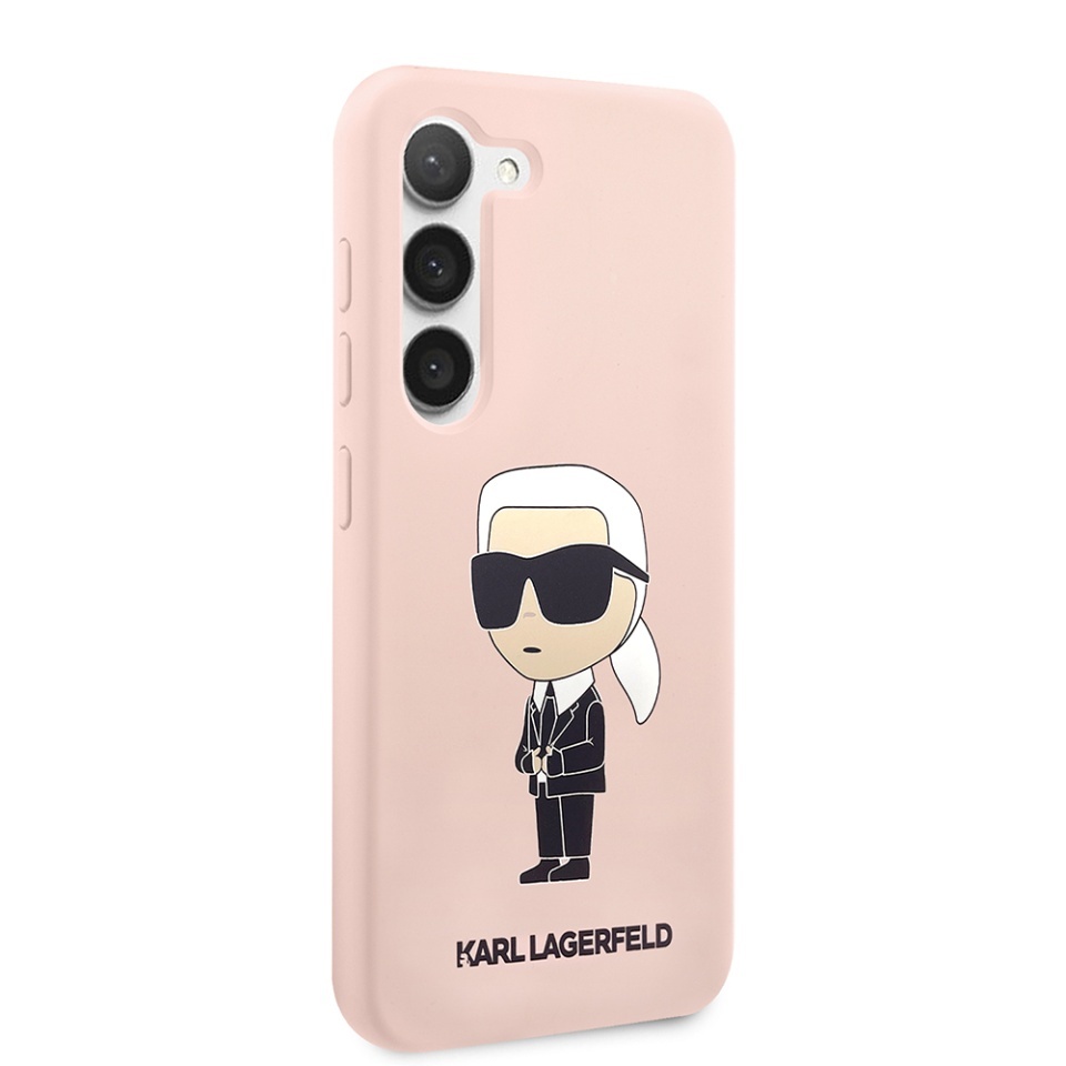 Husa pentru Samsung Galaxy S23 Plus, Silicone, Karl Lagerfeld, Roz - 2 | YEO