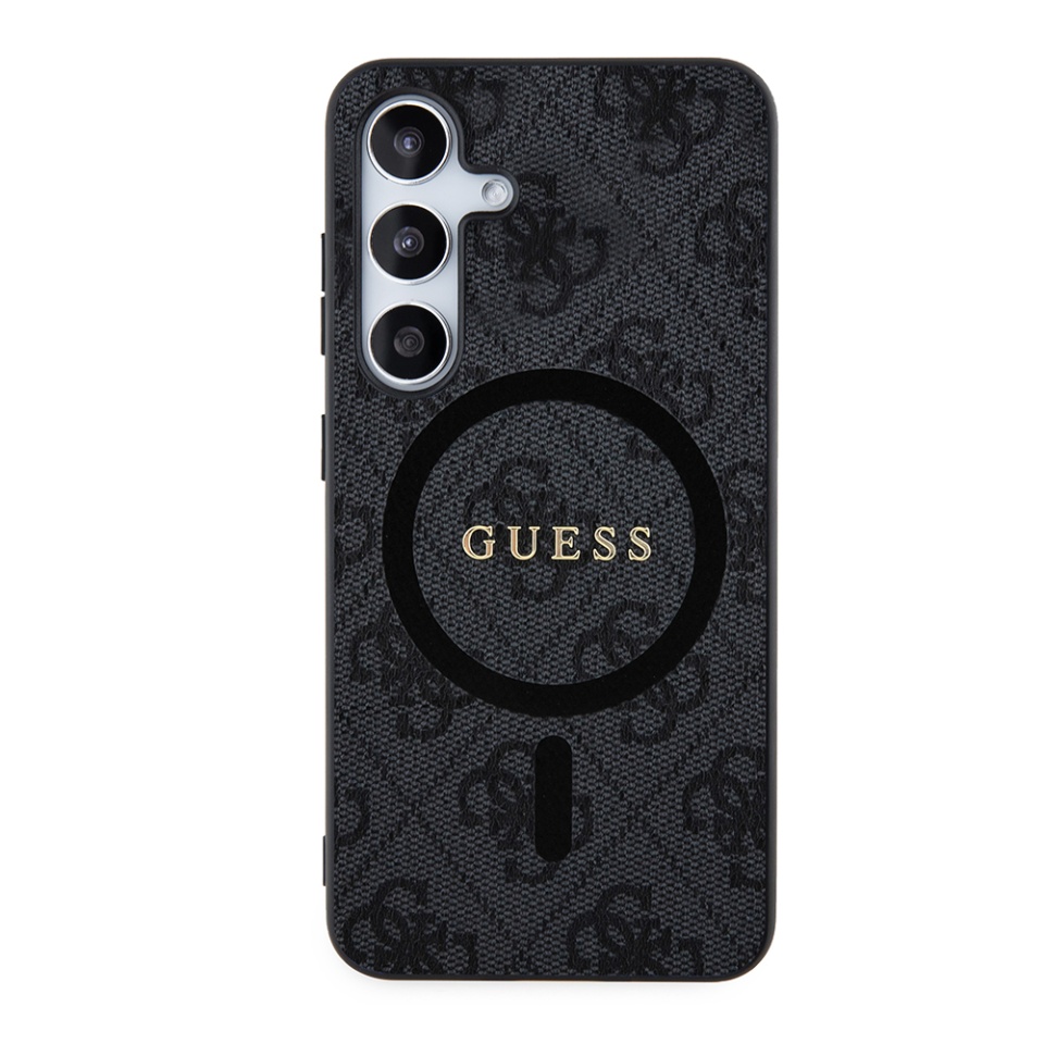 Husa pentru Samsung Galaxy S24, 4G Collection Leather MagSafe, Guess - Negru - 2 | YEO