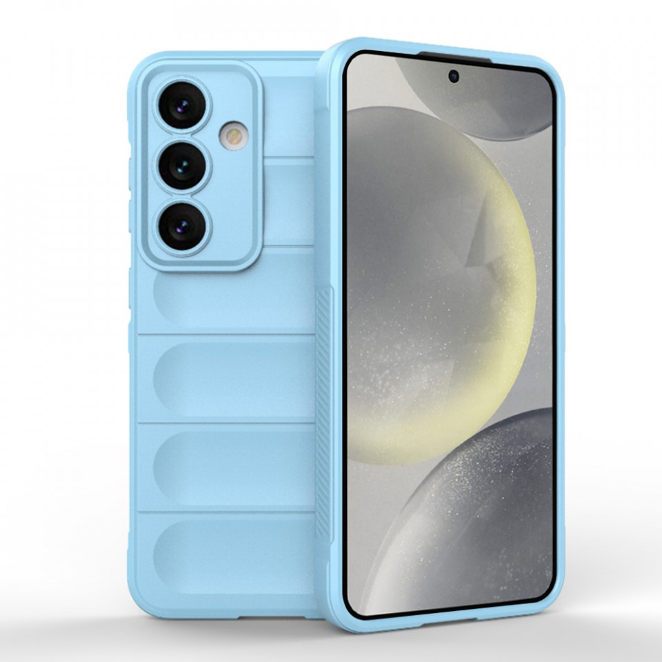 Husa pentru Samsung Galaxy S24 eleganta, din silicon mat, SKDR Vogue - Bleu