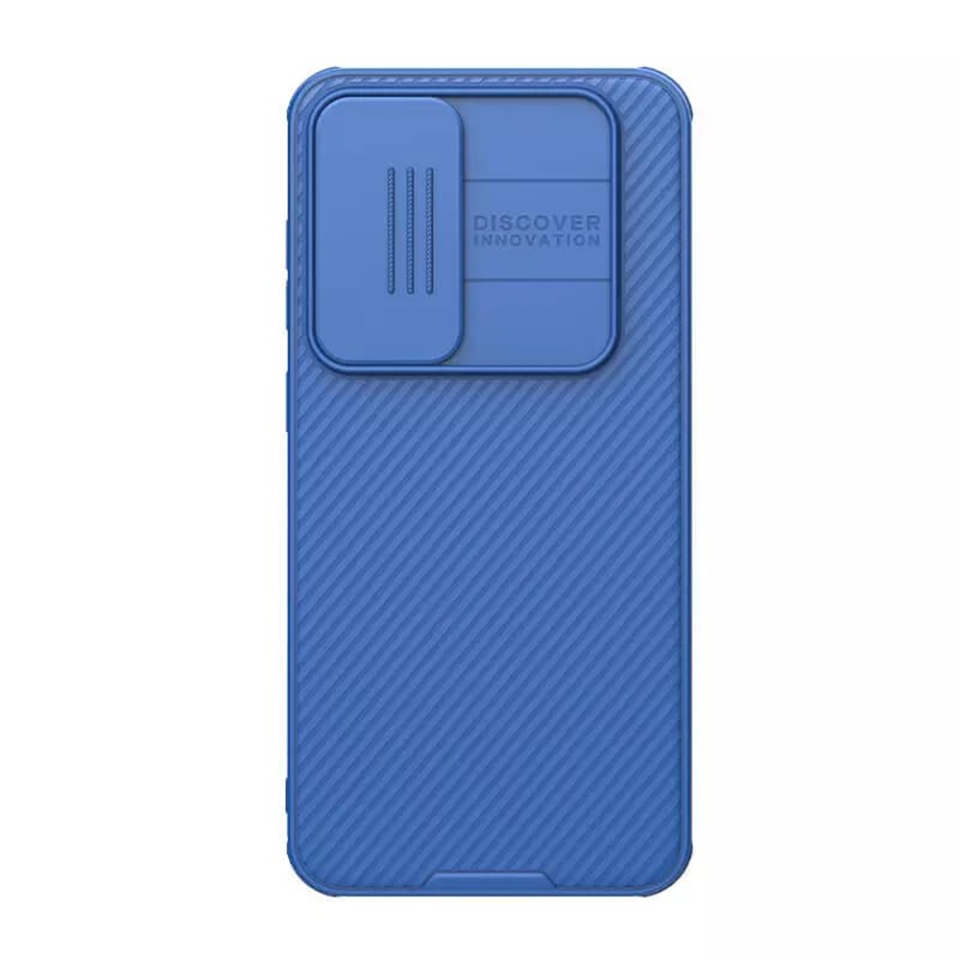 Husa pentru Samsung Galaxy S24 FE cu inel magnetic si protectie camera Nillkin CamShield - Albastru