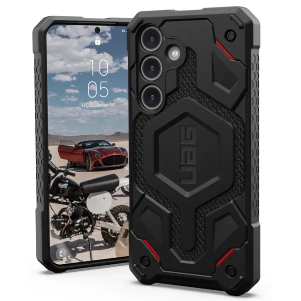 Husa pentru Samsung Galaxy S24, Monarch Pro MagSafe, UAG - Kevlar Negru - 1 | YEO