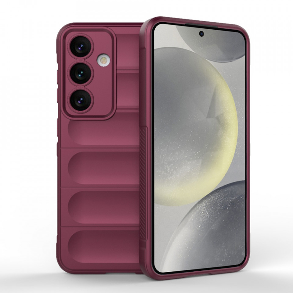 Husa pentru Samsung Galaxy S24 Plus eleganta, din silicon mat, SKDR Vogue - Bordo