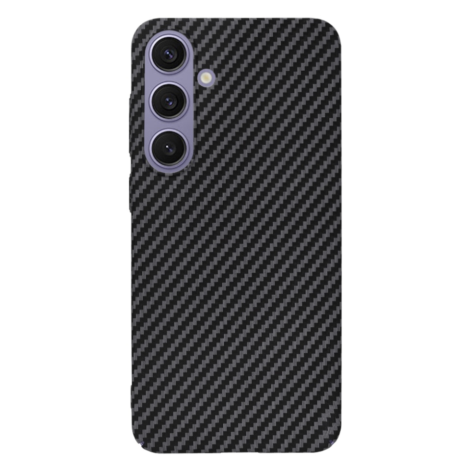 Husa pentru Samsung Galaxy S24 Plus, SKYDDAR INNOVATION, Carbonite FiberShell, Negru, set cu sticker - 3 | YEO