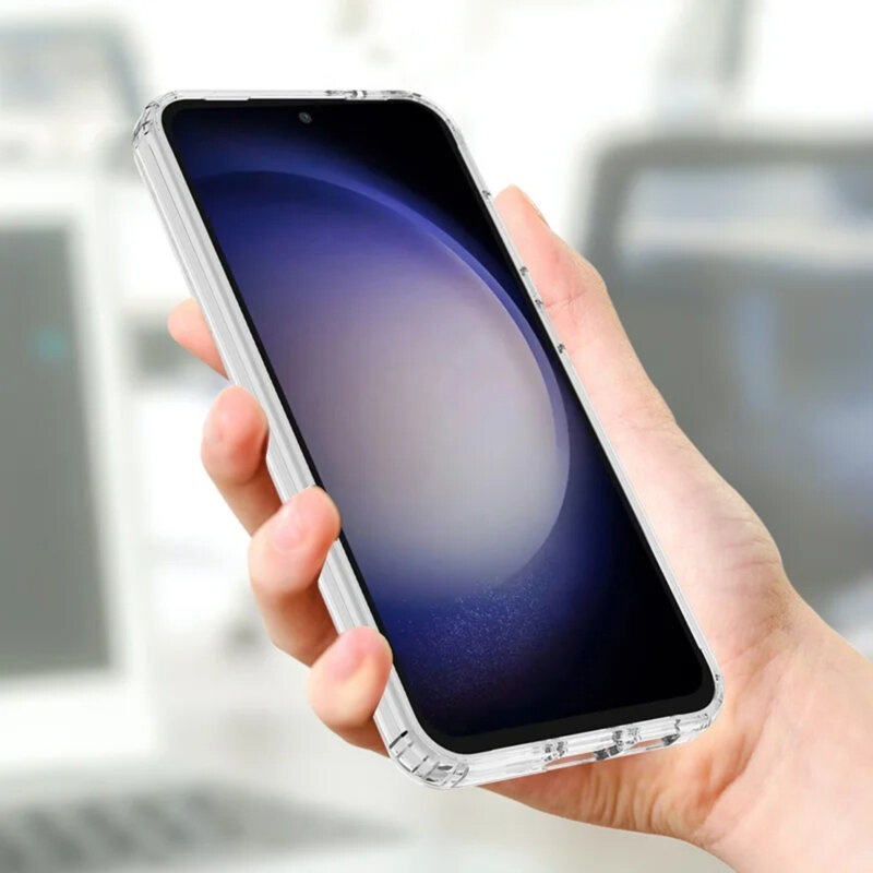 Husa pentru Samsung Galaxy S24 Plus, SKYDDAR INNOVATION, Shockproof MagSafe, Transparenta, set cu sticker - 3 | YEO