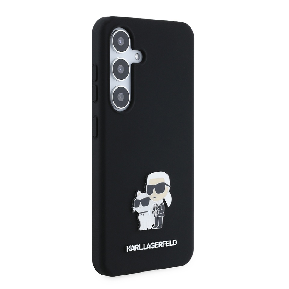 Husa pentru Samsung Galaxy S24, Silicone, Karl Lagerfeld, Negru - 2 | YEO