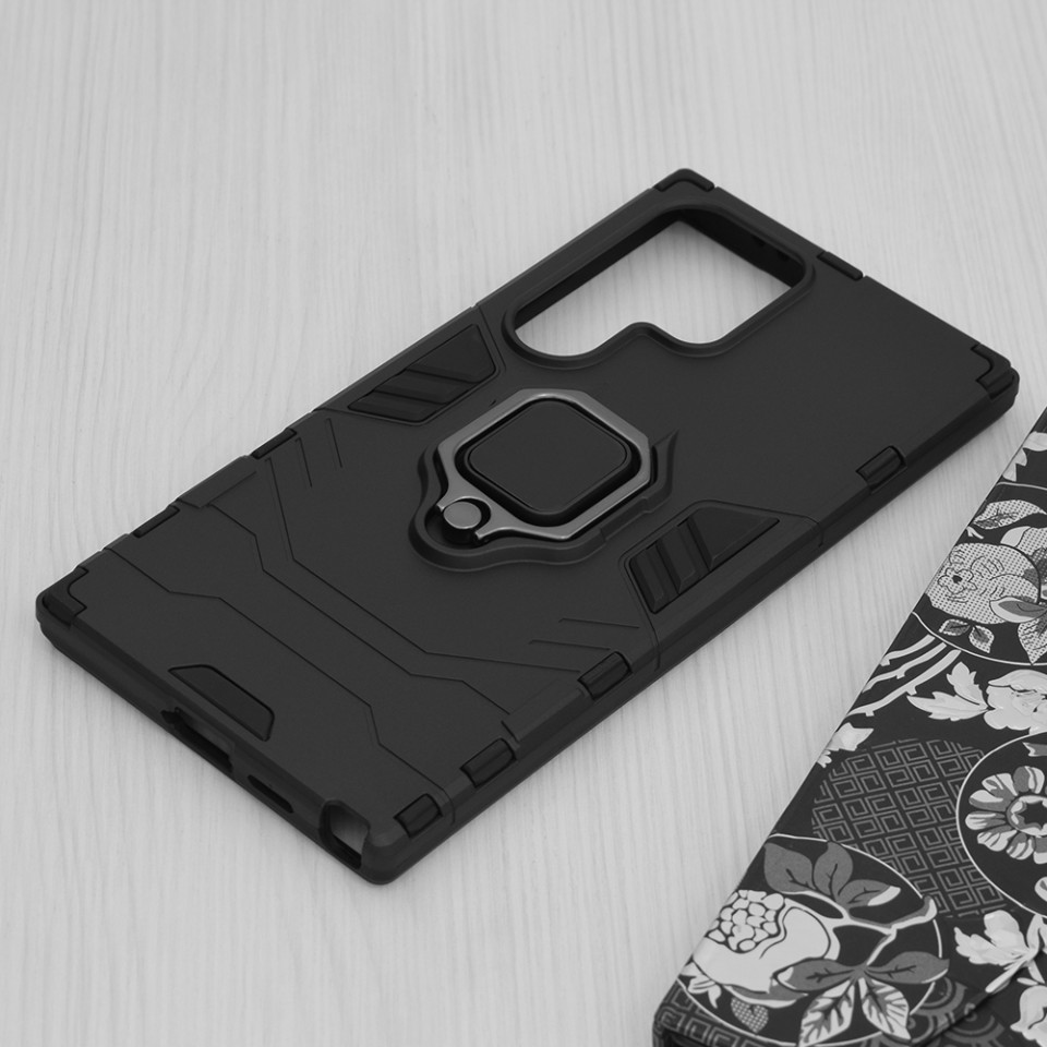 Husa pentru Samsung Galaxy S24 Ultra cu inel SKYDDAR Forged - Negru - 3 | YEO