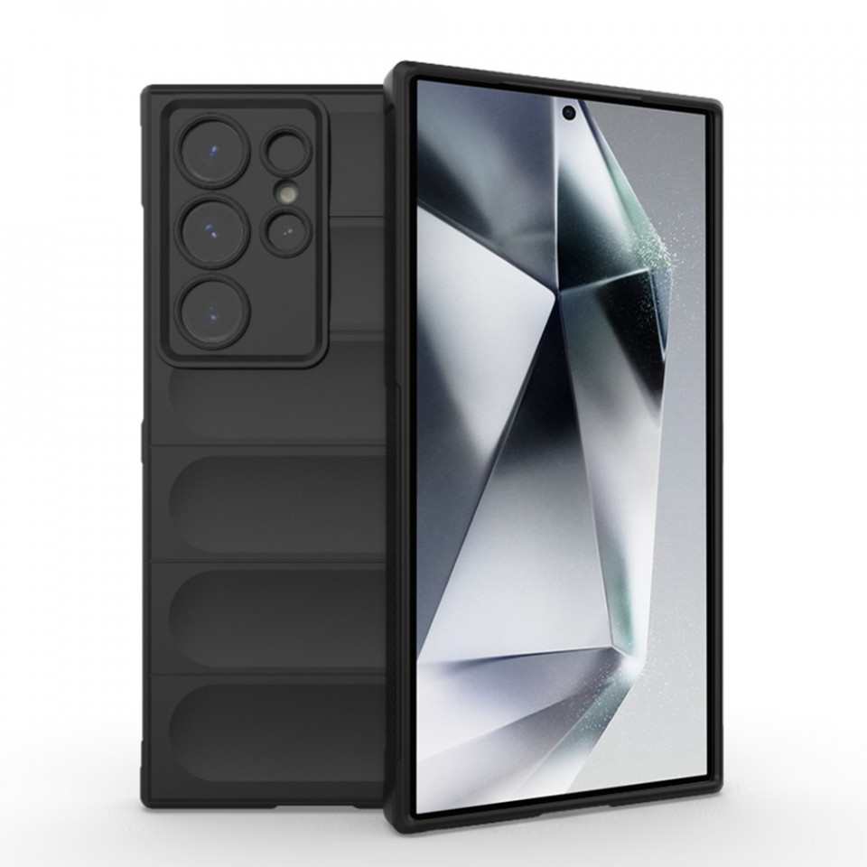 Husa pentru Samsung Galaxy S24 Ultra eleganta, din silicon mat, SKDR Vogue - Negru