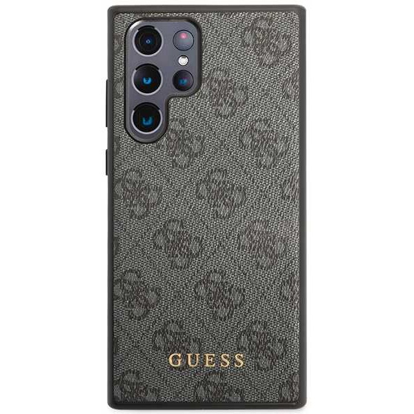 Husa pentru Samsung Galaxy S24 Ultra, Guess, Hardcase 4G Metal Gold Logo, Negru - 1 | YEO