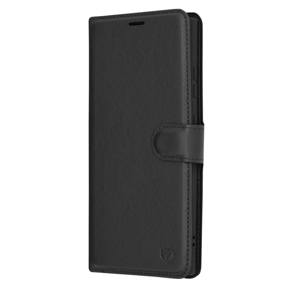 Husa pentru Samsung Galaxy S24 Ultra tip Carte, cu Portofel Interior, Finisaje Premium, SKYDDAR Leather Wallet - Negru - 3 | YEO