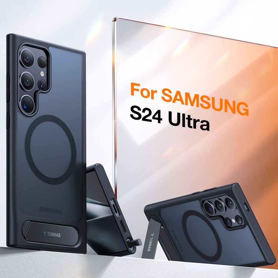 Husa pentru Samsung Galaxy S24 Ultra, Torras Pstand MagSafe, Negru - 3 | YEO