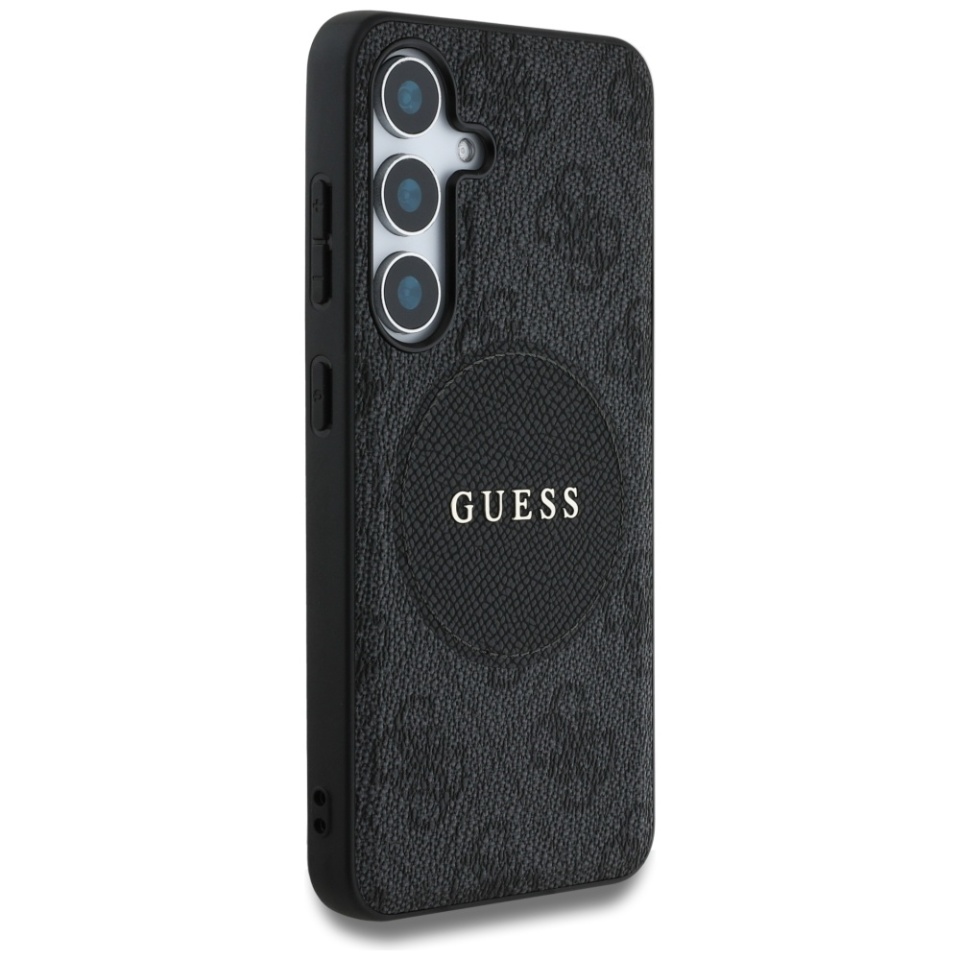 Husa pentru Samsung Galaxy S25, Circle Classic Logo MagSafe, Guess, Negru - 2 | YEO