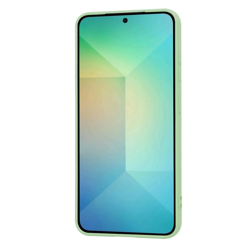 Husa pentru Samsung Galaxy S25 din Silicon Catifelat, Protectie Premium, Skyddar SoftElegance - Verde deschis - 1 | YEO