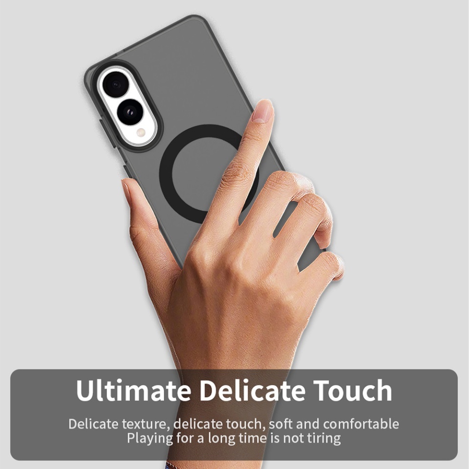 Husa pentru Samsung Galaxy S25 Edge, SKYDDAR INOVATION, CandyCase, Magsafe, set cu sticker, Negru - 2 | YEO