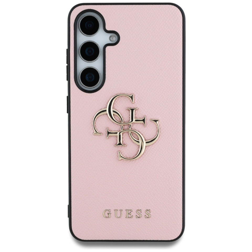 Husa pentru Samsung Galaxy S25, Guess, Hardcase Grained Big and Classic, Roz - 6