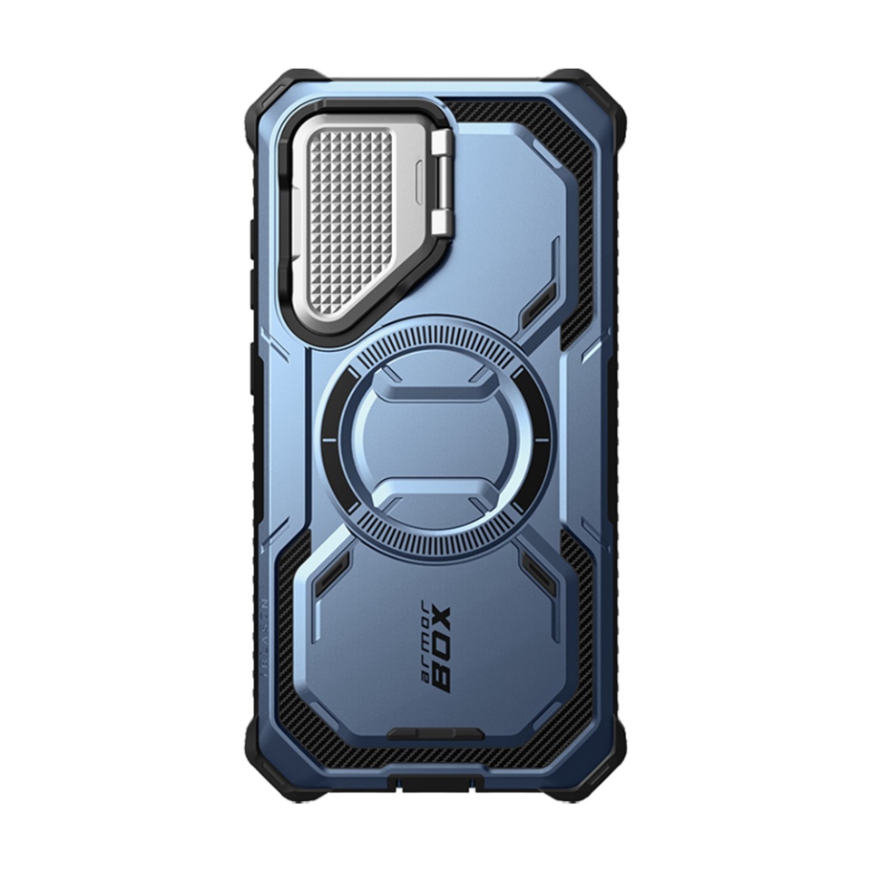 Husa pentru Samsung Galaxy S25, Kickstand, AntiSock, I-Blason Armorbox - Albastru - 1 | YEO