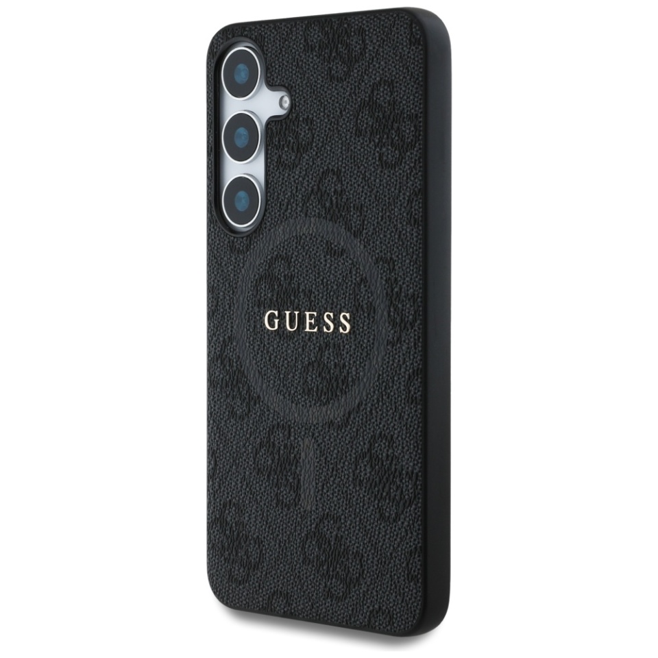 Husa pentru Samsung Galaxy S25 Plus, 4G Ring Classic Logo MagSafe, Guess, Negru - 2 | YEO