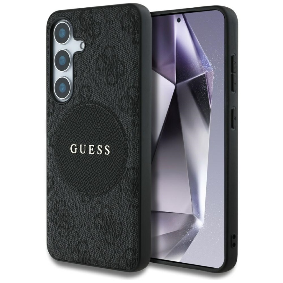 Husa pentru Samsung Galaxy S25 Plus, Circle Classic Logo MagSafe, Guess, Negru