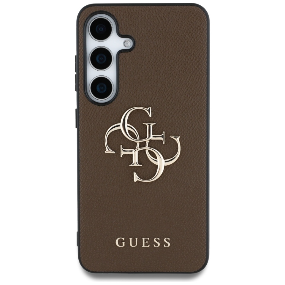 Husa pentru Samsung Galaxy S25 Plus, Guess, Hardcase Grained Big and Classic, Maro - 3 | YEO