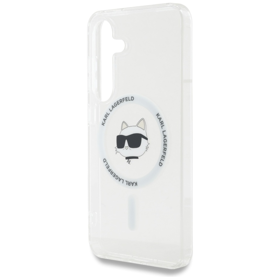 Husa pentru Samsung Galaxy S25 Plus, Karl Lagerfeld, IML MagSafe, Alb - 3 | YEO