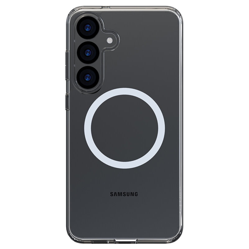 Husa pentru Samsung Galaxy S25, SKYDDAR INNOVATION, Shockproof MagSafe, Transparenta, set cu sticker - 2 | YEO